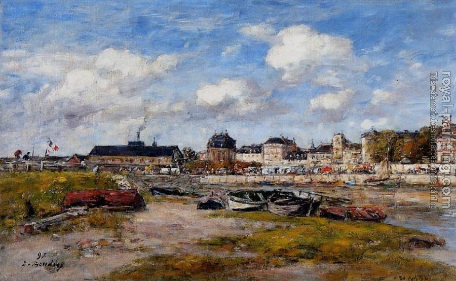 Eugene Boudin : The Port of Trouville, Low Tide